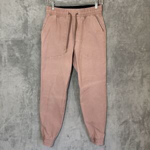 Lululemon ABC Joggers Men Small Pink Earth Dye Pants Drawstring Pockets Athletic